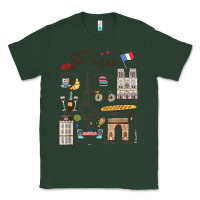 Sports Green paris bonjour eiffel tower paris lover paris traveling vacay Classic Tee - trangStudio
