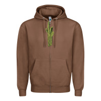 Chestnut saguaro cactus Zipper Hoodie - LillyAllenDesigns