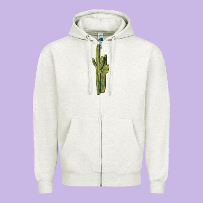 Saguaro Cactus Zipper Hoodie Designed By Lillyallendesigns