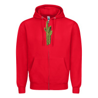 Red saguaro cactus Zipper Hoodie - LillyAllenDesigns