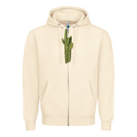 Sandshell saguaro cactus Zipper Hoodie - LillyAllenDesigns