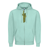 Seafoam saguaro cactus Zipper Hoodie - LillyAllenDesigns