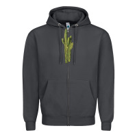Smoke saguaro cactus Zipper Hoodie - LillyAllenDesigns