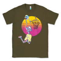 Army Green basketball player halloween pumpkin skeletons kids boys Classic Tee - trangStudio