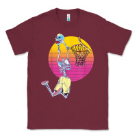 Burgundy basketball player halloween pumpkin skeletons kids boys Classic Tee - trangStudio