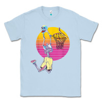 Dusty Blue basketball player halloween pumpkin skeletons kids boys Classic Tee - trangStudio