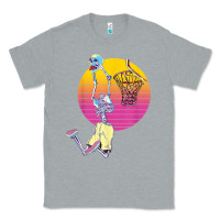 Heather Grey basketball player halloween pumpkin skeletons kids boys Classic Tee - trangStudio