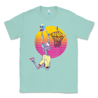 Seafoam basketball player halloween pumpkin skeletons kids boys Classic Tee - trangStudio