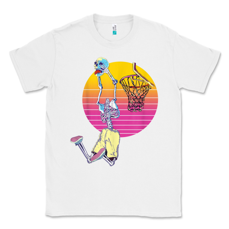 Basketball Player Halloween Pumpkin Skeletons Kids Boys Classic Tee by trangStudio | Teevron
