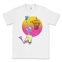 White basketball player halloween pumpkin skeletons kids boys Classic Tee - trangStudio