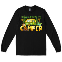 Black Happy St. Patrick's Day camper Long Sleeve Tee - HowdyJamesFarm