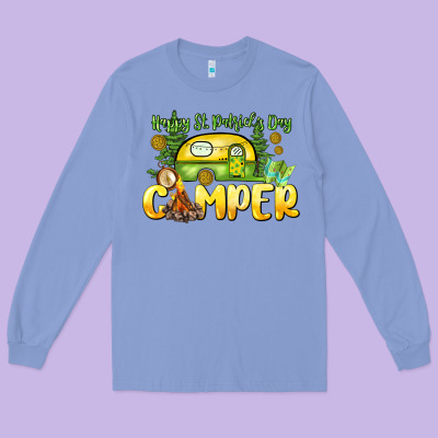 Happy St. Patrick's Day Camper Long Sleeve Tee Designed By Howdyjamesfarm