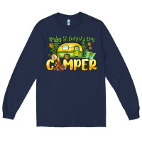 Navy Happy St. Patrick's Day camper Long Sleeve Tee - HowdyJamesFarm