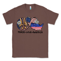 Chestnut peace love america Classic Tee - SublimationCraftShop