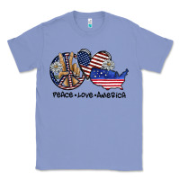 Colony Blue peace love america Classic Tee - SublimationCraftShop