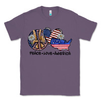 Lavender peace love america Classic Tee - SublimationCraftShop