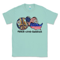 Seafoam peace love america Classic Tee - SublimationCraftShop