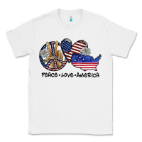 White peace love america Classic Tee - SublimationCraftShop