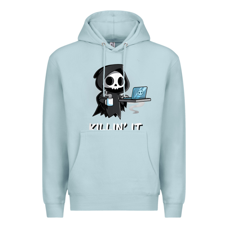 Killin' It Shirt Funny Grim Reaper Halloween Sarcasm Premium Hoodie by trangStudio | Teevron