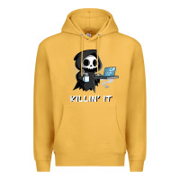 Mustard killin' it shirt funny grim reaper halloween sarcasm Premium Hoodie - trangStudio