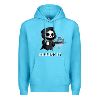 Ocean Blue killin' it shirt funny grim reaper halloween sarcasm Premium Hoodie - trangStudio