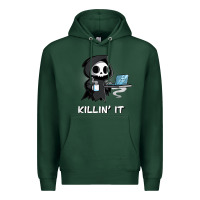 Sports Green killin' it shirt funny grim reaper halloween sarcasm Premium Hoodie - trangStudio