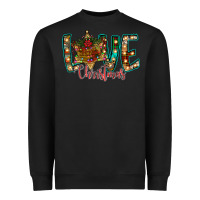 Black Love Snowman Heavyweight Sweatshirt - CowhideDigitalArt