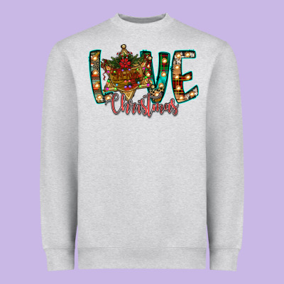 Love Snowman Heavyweight Sweatshirt Designed By Cowhidedigitalart