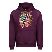 Mauve Wine pink christmas lightning bolt Urban Hoodie - AdoDesignShop