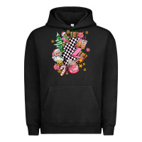 Pigment Black pink christmas lightning bolt Urban Hoodie - AdoDesignShop
