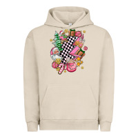 Pigment French Oak pink christmas lightning bolt Urban Hoodie - AdoDesignShop