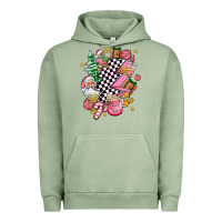Pigment Oil Green pink christmas lightning bolt Urban Hoodie - AdoDesignShop