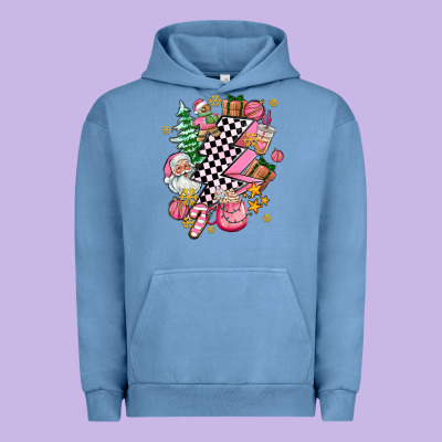 Pink Christmas Lightning Bolt Urban Hoodie Designed By Adodesignshop