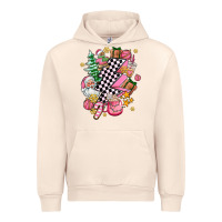 Sandshell pink christmas lightning bolt Urban Hoodie - AdoDesignShop