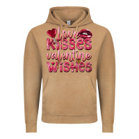Love Kisses Valentine Wishes Valentine's Day Vintage Hoodie | Teevron