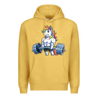 Antique Gold Unicorn Weightlifting T Fitness Gym Deadlift Rainbow Gifts Party Men W Premium Hoodie - trangStudio