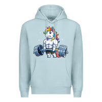 Blue Mist Unicorn Weightlifting T Fitness Gym Deadlift Rainbow Gifts Party Men W Premium Hoodie - trangStudio