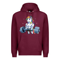 Burgundy Unicorn Weightlifting T Fitness Gym Deadlift Rainbow Gifts Party Men W Premium Hoodie - trangStudio