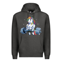 Charcoal Heather Unicorn Weightlifting T Fitness Gym Deadlift Rainbow Gifts Party Men W Premium Hoodie - trangStudio