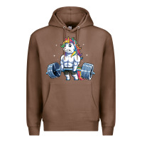 Chestnut Unicorn Weightlifting T Fitness Gym Deadlift Rainbow Gifts Party Men W Premium Hoodie - trangStudio
