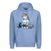 Colony Blue Unicorn Weightlifting T Fitness Gym Deadlift Rainbow Gifts Party Men W Premium Hoodie - trangStudio