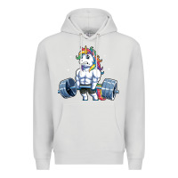 Dove Grey Unicorn Weightlifting T Fitness Gym Deadlift Rainbow Gifts Party Men W Premium Hoodie - trangStudio