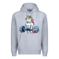 Heather Grey Unicorn Weightlifting T Fitness Gym Deadlift Rainbow Gifts Party Men W Premium Hoodie - trangStudio