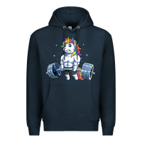 Navy Unicorn Weightlifting T Fitness Gym Deadlift Rainbow Gifts Party Men W Premium Hoodie - trangStudio