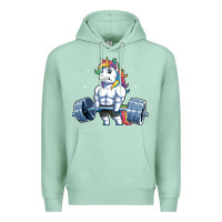 Seafoam Unicorn Weightlifting T Fitness Gym Deadlift Rainbow Gifts Party Men W Premium Hoodie - trangStudio