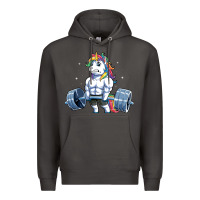 Smoke Unicorn Weightlifting T Fitness Gym Deadlift Rainbow Gifts Party Men W Premium Hoodie - trangStudio