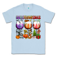 Dusty Blue hallothanksmas Classic Tee - texasbilliewilder