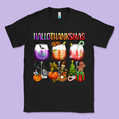 Hallothanksmas Classic Tee Designed By Texasbilliewilder
