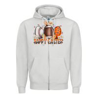 Dove Grey happy easter day eggs Zipper Hoodie - RacoonDesign