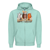 Seafoam happy easter day eggs Zipper Hoodie - RacoonDesign